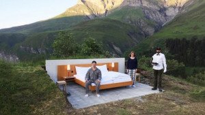 Un hotel sin techo ni paredes en plenos Alpes suizos