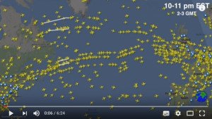 La enorme autopista de aviones sobre el Atlántico Norte 