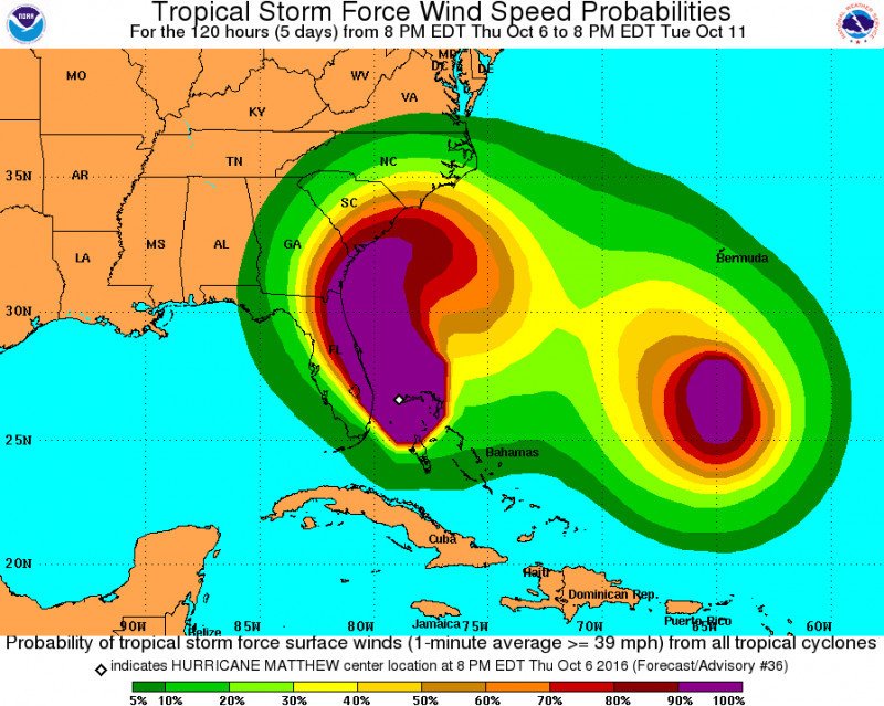 Imagen del National Hurricane Center.