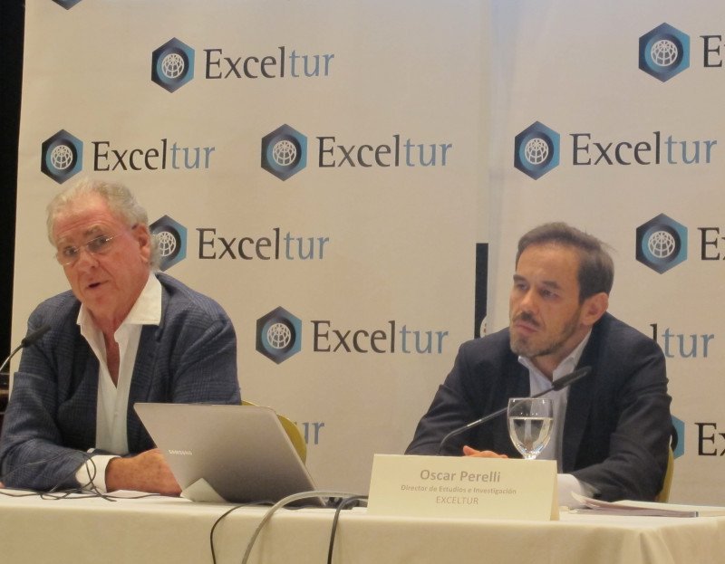 El vicepresidente ejecutivo de Exceltur, José Luis Zoreda, y el director de estudios, Óscar Perelli.