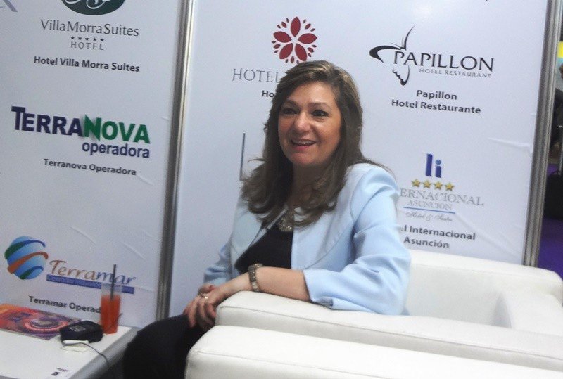 Marcela Bacigalupo, ministra de Turismo de Paraguay en la FIT 2016.