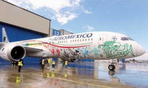 Aeroméxico presenta su Boeing 787-9, el avión más moderno del mundo