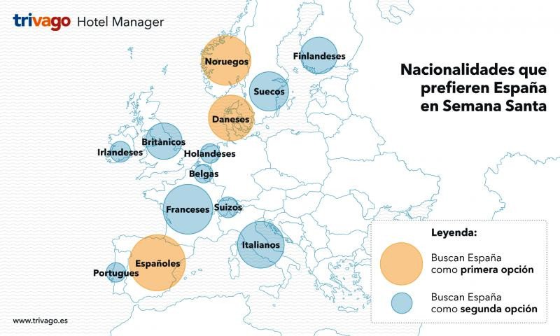 Noruegos y daneses buscan hoteles españoles como primera opción para Pascua