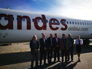 Andes tuvo vuelo inaugural a Río Hondo con ocupación mayor a 90%