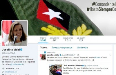 Los datos anunciados por la Oficina de Estadísticas de Cuba (ONEI) fueron reproducidos por Josefina Vidal en su cuenta de Twitter.
