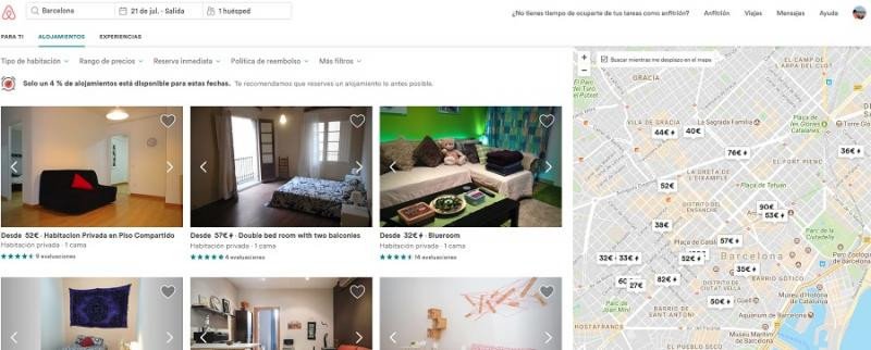 Colau da 30 días a Airbnb para eliminar 1.036 pisos de su web