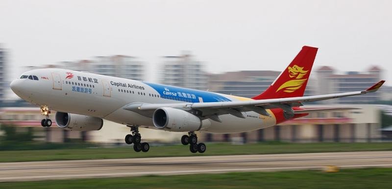 El Airbus A330 de Beijing Capital Airlines (Foto: Aerotime).