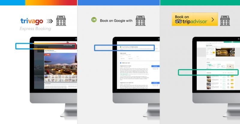 Comparativa de Trivago Express Booking, Book on Google y TripAdvisor Instant Booking realizada por Mirai.