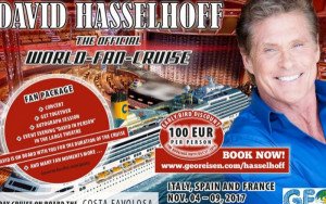 David Hasselhoff, protagonista del crucero temático más friki