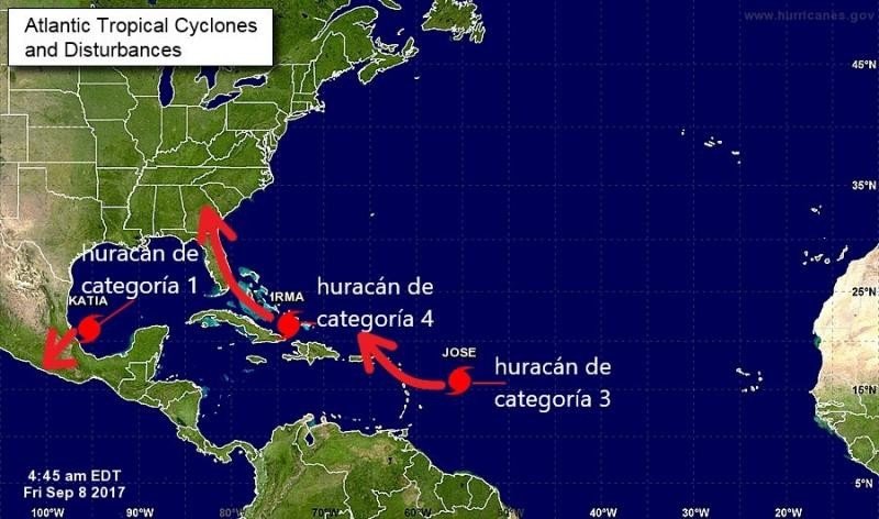 El turismo en alerta ante tres huracanes simultáneos ¿es normal?