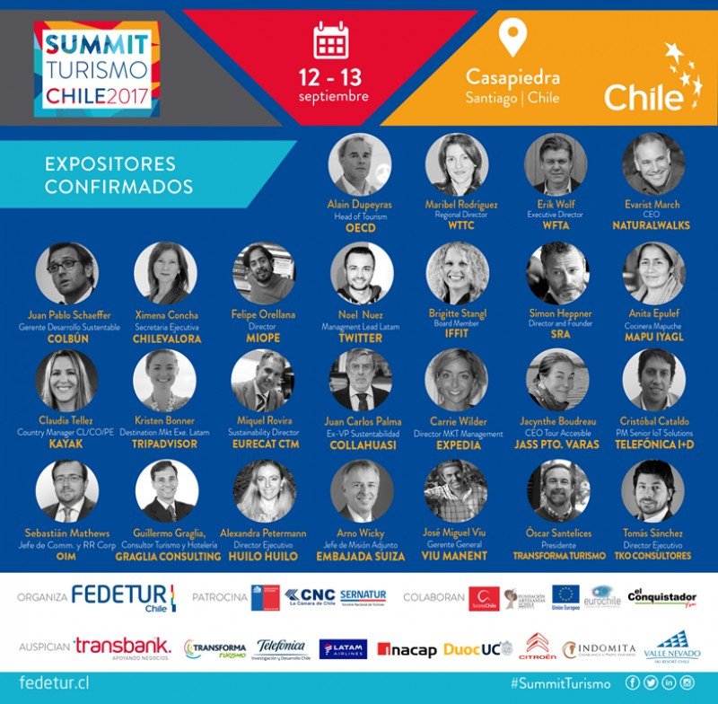 Con 30 destacados expositores Chile realiza su primer gran Summit de Turismo
