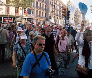 Los guías turísticos limitarán el tamaño de los grupos en Barcelona