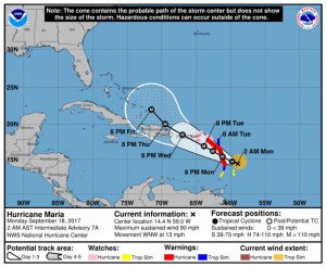 El huracán María avanza hacia las Antillas y República Dominicana