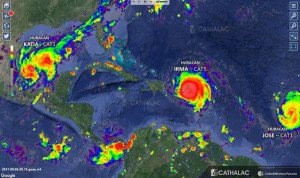 Tres huracanes coinciden en el Atlántico: Katia y José se suman a Irma