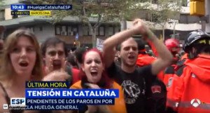Alta tensión en Cataluña