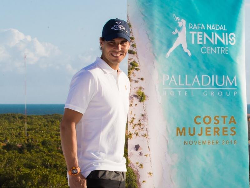 Nadal en la presentación del futuro Rafa Nadal Tennis Centre Costa Mujeres, tras su acuerdo con Palladium Hotel Group.