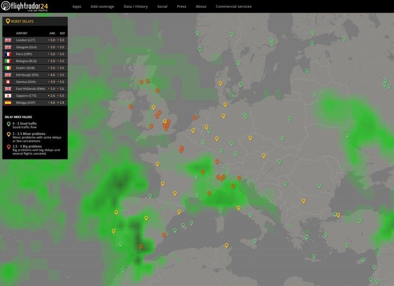 Casi 1.000 vuelos cancelados hoy en Europa por tormenta siberiana