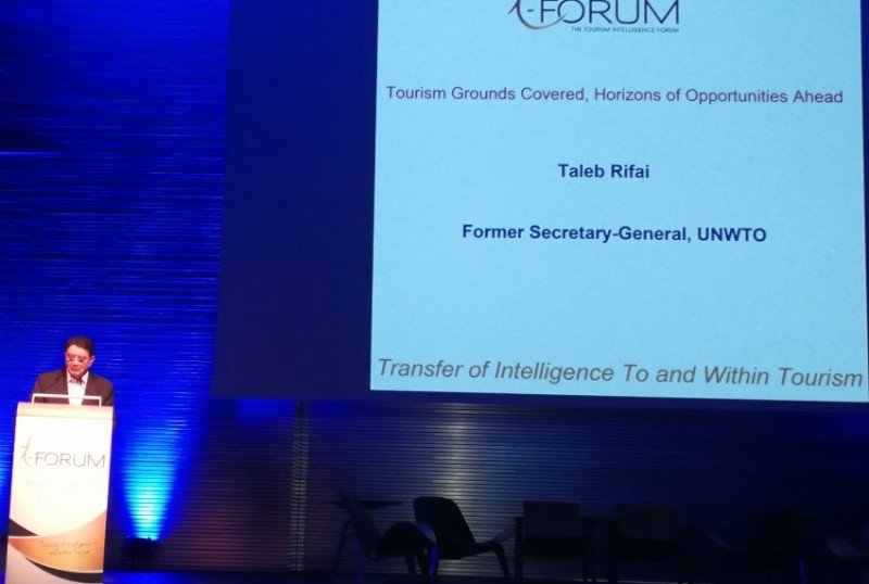 Taleb Rifai, ex secretario general de la OMT, ofreció ayer una conferencia en el T-Forum.