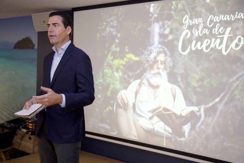 Pablo Llinares, gerente del Patronato de Turismo de Gran Canaria, presentó ayer la campaña en Madrid, en la sede de Pangea, The Travel Store.