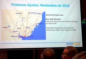 Amaszonas Uruguay proyecta cerrar 2018 volando a seis nuevos destinos