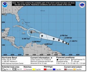 Puerto Rico ya se prepara para Beryl, el primer huracán de 2018 en el Caribe