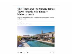 ¿Con qué hotel español premia The Times a sus lectores?
