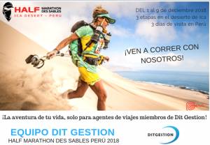 Dit Gestión lleva a agentes de viajes a correr por el desierto de  Perú