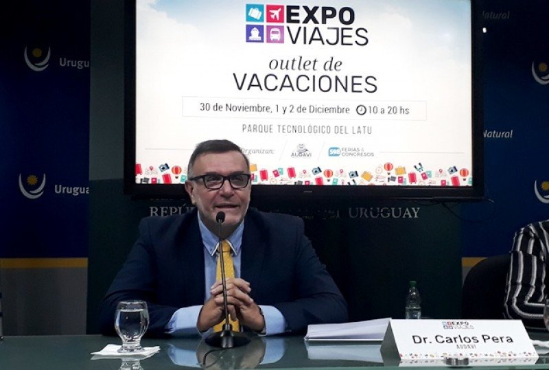 Carlos Pera, presidente de AUDAVI, en la presentación de Expoviajes.