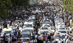 Los taxistas de Madrid votan si van a la huelga en la semana de Fitur 