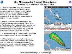 Puerto Rico y República Dominicana en alerta por tormenta Dorian