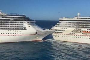 Dos cruceros chocan en Cozumel sin dejar turistas heridos