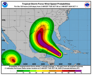 El huracán Delta chocará en Yucatán este miércoles