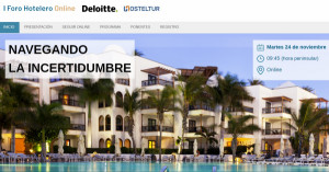 Primer Foro Hotelero online de Hosteltur y Deloitte, el martes día 24