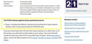 El Foreign Office mantiene la excepción para los viajes a Canarias