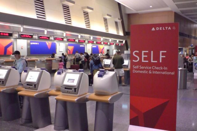 Check in de Delta Air Lines.