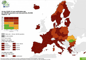Declaran zonas de muy alto riesgo a 21 países UE/Schengen, incluida España