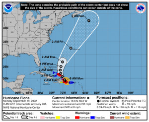 El huracán Fiona golpea República Dominicana: 16 provincias en alerta roja