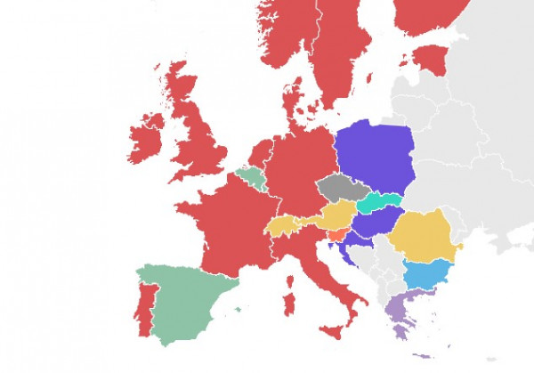 Das Reiseziel Nummer eins in verschiedenen Ländern Europas