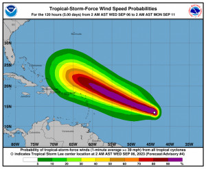 El huracán Lee, "extremadamente peligroso", va hacia el Caribe