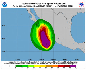 Alerta de huracán en Los Cabos, Baja California