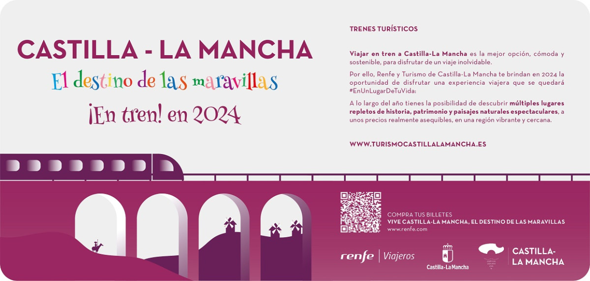 A Castilla-La Mancha en tren, un viaje cómodo, sostenible e inolvidable