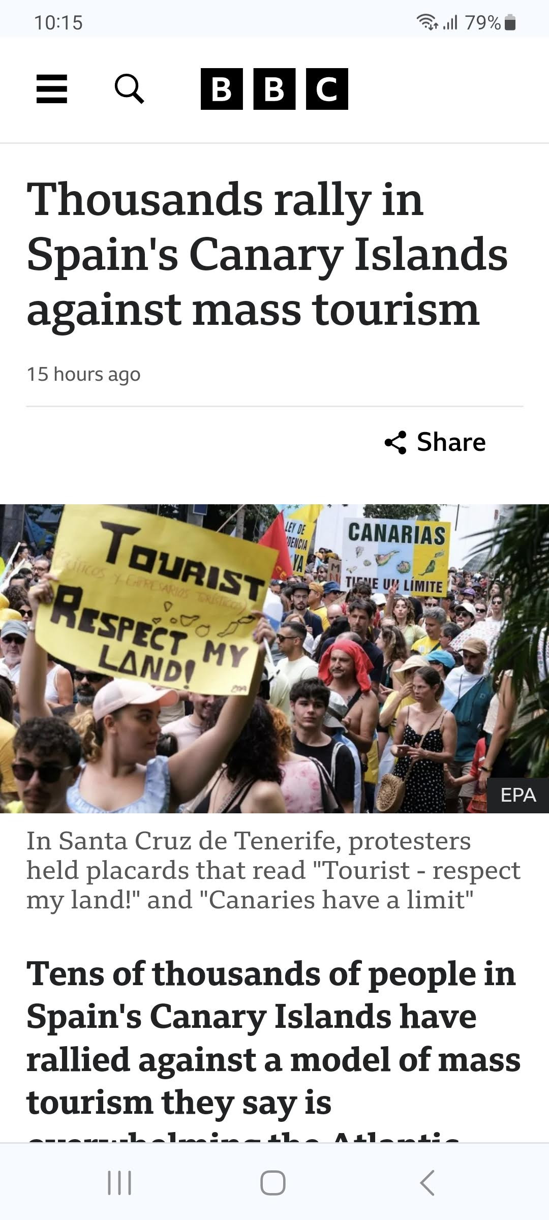 Qué dice la prensa internacional de las manifestaciones en Canarias