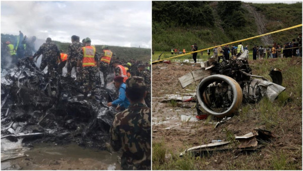 18 individuals die in Nepal when a airplane crashes after taking off