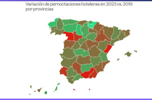 Dónde y en qué categorías de hoteles se estanca la recuperación del turismo