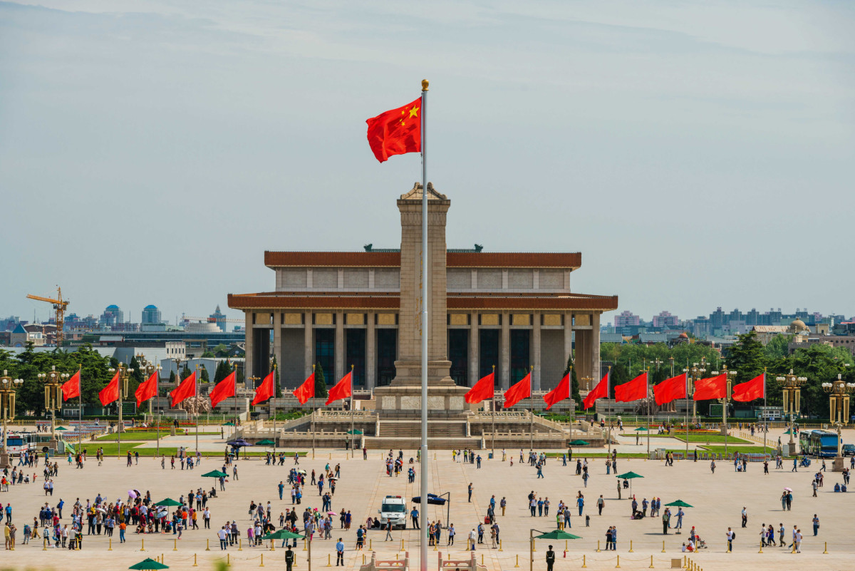 Plaza de Tiananmen en Pekín, China 