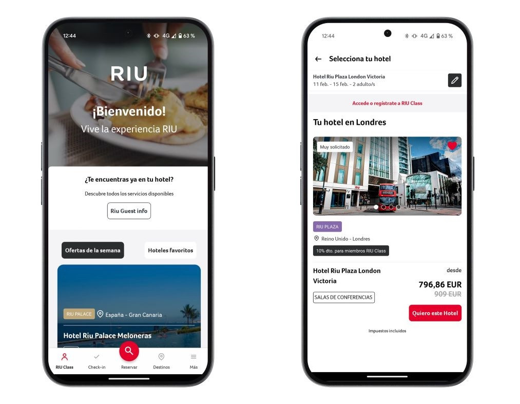 Riu vuelve a aplicar tecnología para mejorar la experiencia del cliente