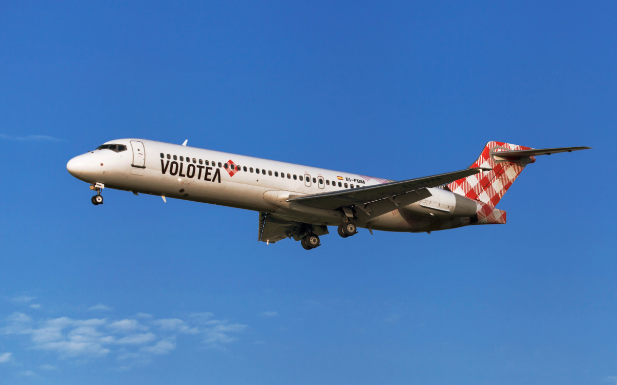 Un Boeing 717, antiguos aviones de Volotea. 