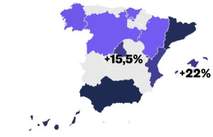 ¿Qué dos regiones de España lideran el crecimiento de reservas hoteleras?