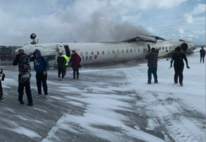 Accidente aéreo sin víctimas de un vuelo de Delta al aterrizar en Toronto