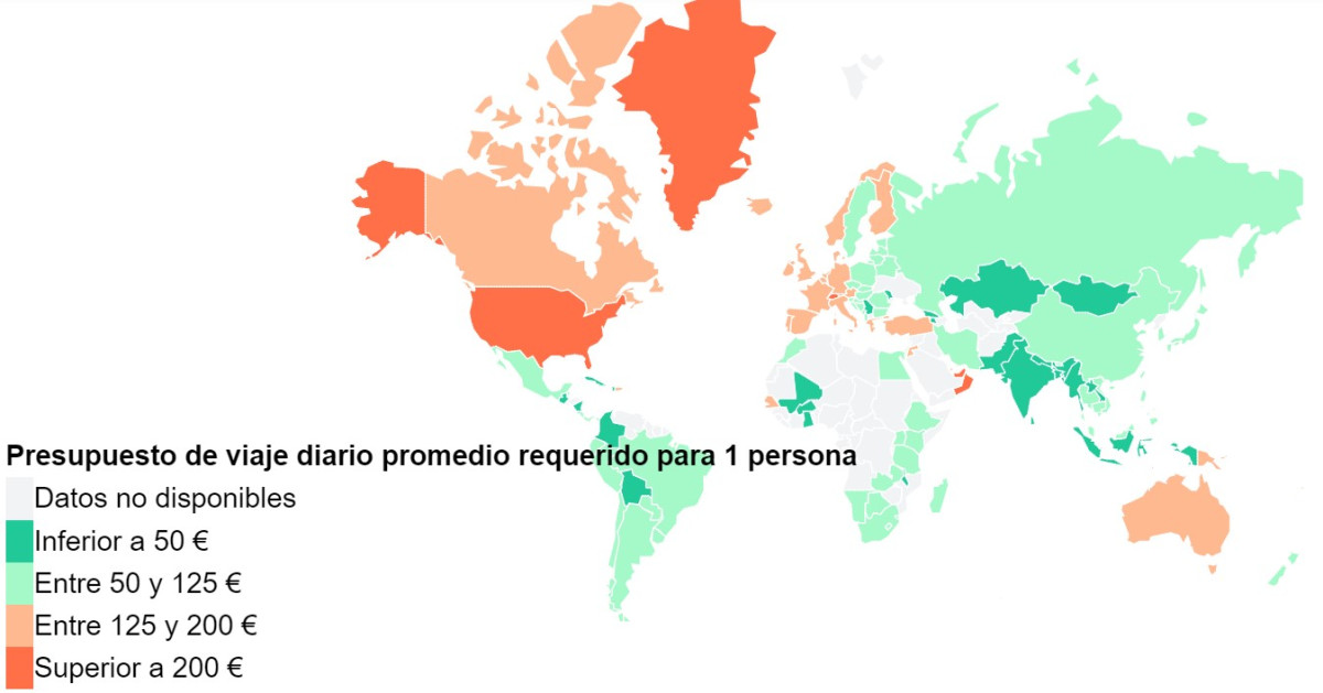 Los países más baratos y más caros para viajar en 2025